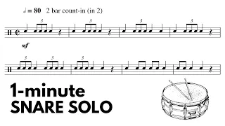 Snare solo in cut-time | INTERACTIVE Sight Reading Exercise