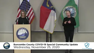Buncombe County COVID-19 Update, Nov. 25, 2020