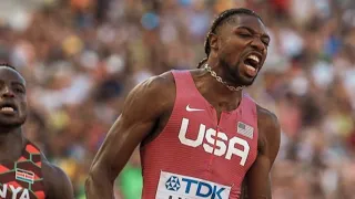 Noah Lyles 9.87 100m Reaction