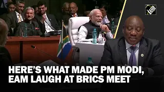 PM Modi, EAM Jaishankar burst into laughter at BRICS meet? | Watch what happened