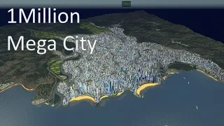 Cities Skylines - 1 Million Population Mega City #cinematic video (4K)