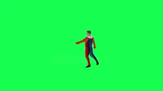 3d Chroma key clown walking drunk right angle green screen buy in telegram bio