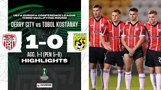 Penalty Heartache! 😓 Derry City 1-0 (1-1p) Tobol Kostanay - UECL Highlights - 17/08/2023