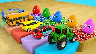 Bingo Song + Wheels on the Ambulance - Soccer ball and giant eggs - Baby Nursery Rhymes & Kids Songs