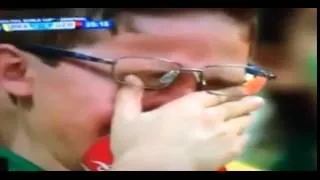 Fans crying in the match Brazil vs Germany WORLD CUP 2014