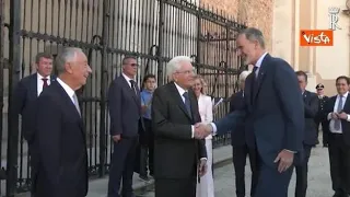 Mattarella visita il Duomo di Monreale con il Felipe VI re di Spagna e Presidente del Portogallo