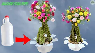 Unleash Your Creativity: Make your own moss rose flower bonsai using recycled materials