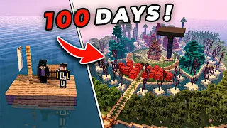 We Survived 100 DAYS On a RAFT in Minecraft! (HINDI)