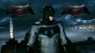 Batman: Arkham Knight - Batman vs. Superman: Dawn Of Justice Skin Free Roam Gameplay