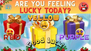 Can you pick the right gift box? 🎁 Red, Yellow or Purple!