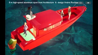 9 m  aluminum sport boat Concept  Architecture & Design Andrei Rochian