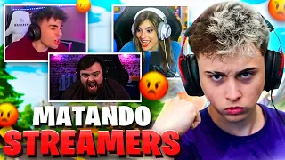 Eliminando A STREAMERS FAMOSOS En Fortnite...