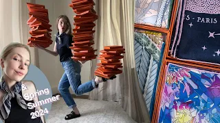 I bought too many Hermès Fall Winter 2023 Silks ! (& Spring Summer 2024) . Hemès Unboxing.