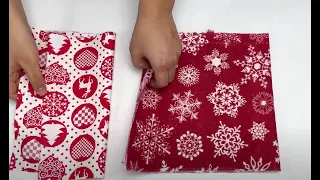 🎄 CHRISTMAS GIFT IN 10 MINUTES from fabric scraps | Sewing tricks and tips | Sewing for beginners