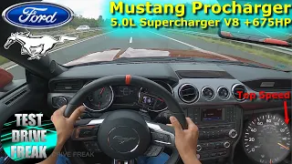 2017 Ford Mustang GT 5.0 V8 Procharger Supercharger +675 PS TOP SPEED AUTOBAHN DRIVE POV