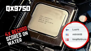 The RAREST LGA775 CPU EVER: QX9750 Overclocking Tests - 4 Top Scores on Water