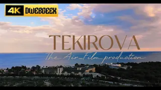 Tekirova Kemer 4К Antalya, from air, a beautiful bay, Текирова, Анталия, съёмка с воздуха