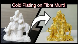 Gold Finish on Fiber Murti #electroplating #resin #respect #gold #fiber #idol #steel #pvd#diy #murti