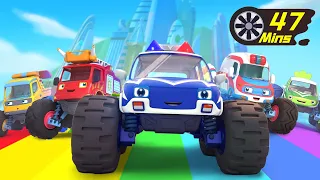 Five Little Monster Trucks | Learning Numbers | Car Cartoon | Kids Cartoon | BabyBus - Cars World