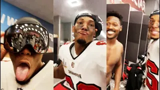 Buccaneers Locker Room Celebration 2021 🍾🍻 NFL Super Bowl LV (55) Sean Bunting, Tom Brady