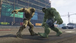 GTA V - HULK vs Abomination enemy - HULK script mod by JulioNIB