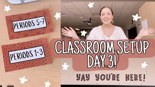 CLASSROOM SETUP DAY 3! // FIRST YEAR TEACHER