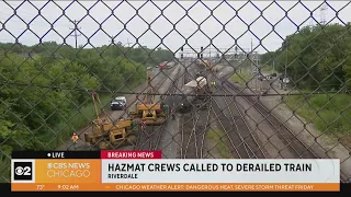 Freight train derails in Riverdale