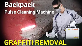 50W Pulsed Laser Cleaning Machine-Graffiti removal