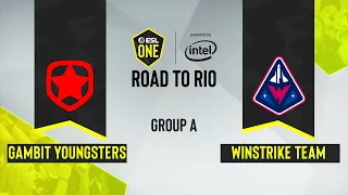 CS:GO - Gambit Youngsters vs. Winstrike Team [Dust2] Map 2 - ESL One Road to Rio - Group A - CIS