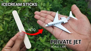 how to make aeroplane with ice cream sticks | Gulfstream G650 | #gulfstream #diy