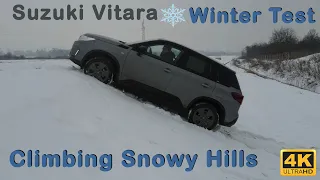 Suzuki Vitara 4 OffRoad - Driving On Snowy Hill - Winter Test – 4x4 Hill Descent Control