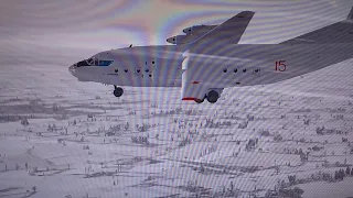 Полет по кругу на самолёте Ан12 Толмачево FSX.