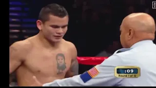 VIDEO OF HOW A REAL WARRIOR GETS UP FROM A LIVER SHOT!  MAIDANA VS KHAN CLIP OF VICIOUS BODY SHOT.