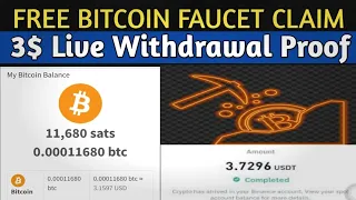 High Paying Btc Faucet Claim site || 3$ live withdraw proof 🤑|| sign Up bonus 1k Satoshi ✅