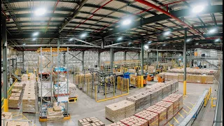 Arnott's launched its automated distribution centre in Western Sydney. (Footage source: Arnott's)