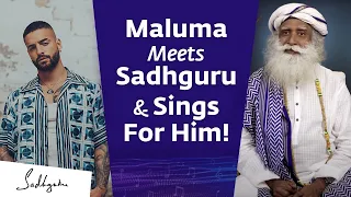 @Maluma_Official Meets Sadhguru & Sings For Him!