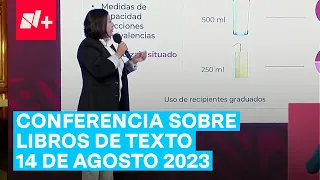 Conferencia de prensa sobre los libros de texto de la SEP - 14 de agosto 2023