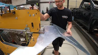 Bead Rolling Custom Inner Fenders at Hammerfab
