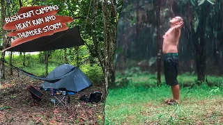 SOLO CAMPING IN THE RAIN l THUNDER STORM l NO TALK ASMR PINOY CAMPER l CAMP LIFE EP.5