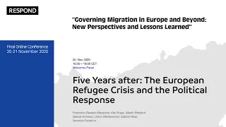 RESPOND Final Conference 2020 'Five Years after: The EU Refugee Crisis & the Political Response