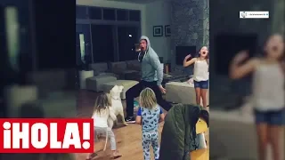 ¡Imposible no reírse! El baile de CHRIS HEMSWORTH con sus hijos a ritmo de Miley Cyrus