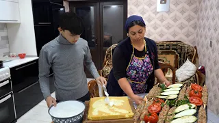 My Eldest Son Cooked a Cake Better Than Me   Lula Kebab in Home Oven #TürkiyeTekYürek