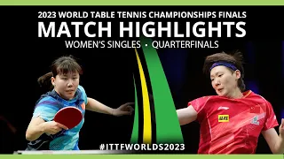 Chen Xingtong vs Wang Manyu | WS QF | 2023 ITTF World Table Tennis Championships Finals