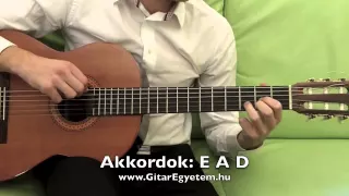 Alap gitár akkordok: E A D - A kedvenc 3 kezdő akkord - Gitár tanulás és gitároktatás kezdőknek