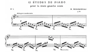 Moritz Moszkowski: Etude for the Left Hand Op. 92. No. 4 - Hans Kann, 1968 - MHS 1862