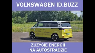 ID.Buzz , krótki test zużycia energii na autostradzie.