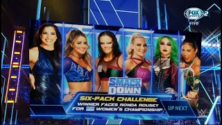 Raquel Vs Aliyah Vs Shayna Vs Natalya Vs Shotzi Vs Xia Li - WWE SmackDown Español: 03/06/2022