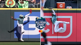 Adolis Garcia & Randy Arozarena make stunning Leaping catches to begin MLB All Star Game