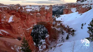 Bryce Canyon in Winter at Sunset - 4K HDR