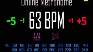 Metronomo Online - Online Metronome - 63 BPM 4/4